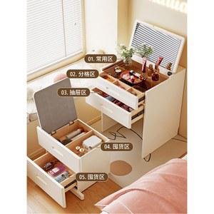 Rovaurx 메이크업 화장대 5개가 W40 소박한 White 있는 뷰티샵 베니티 라이트