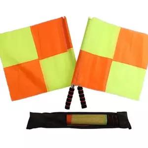 스포츠 심판 깃발 축구용 부심기 주심기 축구 심판 깃발 세트 스테인리스 찍찍이 손잡이 미끄럼 소재 고정