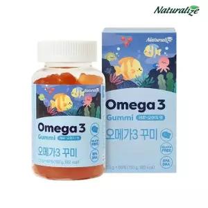 [네추럴라이즈] 키즈 오메가3 꾸미 60꾸미 x 1박스 / 캐나다 직수입 어린이 젤리