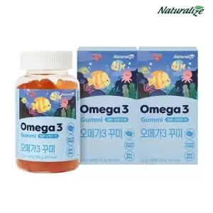 [네추럴라이즈] 키즈 오메가3 꾸미 60꾸미 x 2박스 / 캐나다 직수입 어린이 젤리