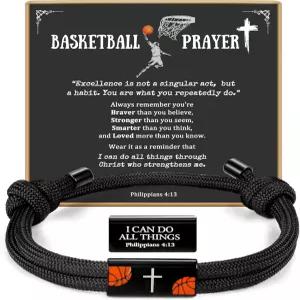 소년 발렌타인 선물로 PEALICUS 남성 크로스 브레이슬릿 축구 야구 조슈아 1 9 농구 필리핀인 4 13 아들