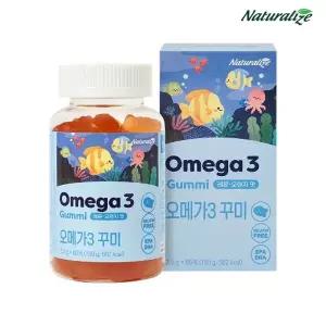 네추럴라이즈 키즈 오메가3 꾸미 60꾸미 x 1박스 / 캐나다 직수입 어린이 젤리