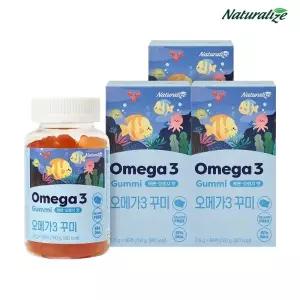 네추럴라이즈 키즈 오메가3 꾸미 60꾸미 x 3박스 / 캐나다 직수입 어린이 젤리