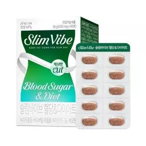 빙그레 슬림바이브 혈당 다이어트 체지방감소 녹차카테킨 60정 1개