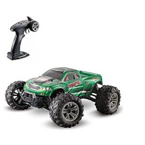 FMTStore 1:16 고속 RC 트럭 - 4WD 전기 오프로드 방수 무선 제어 차량, 소년 및 소녀용 올터레인 몬스터 트럭 (그린)