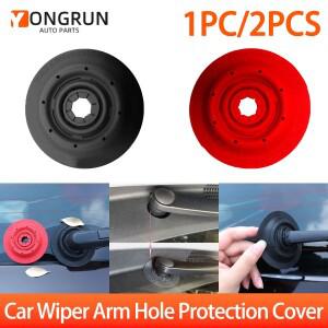 YONGRUN 1/2개 와이퍼 암 홀 실리콘 보호 커버 방진 및 잎사귀 먼지 방지 자동차 액세서리 대부분의 차량