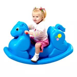 아기 실내 야외 대형 타는 흔들말 승용 장난감 블루 아동완구 실외 어린이집 아이