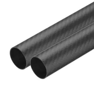메카닉시티 2개 탄소 섬유 튜브 28 x 30 500mm 매트 표면 막대 3K 롤 랩핑 순수 원형 RC 비행기 멀티콥터용