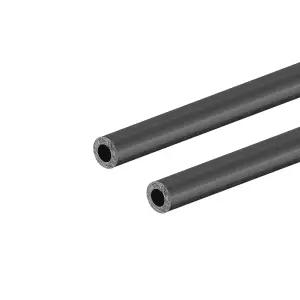 RC 비행기 쿼드콥터 2Pc용 uxcell 탄소 섬유 원형 튜브 4mm x 2mm 420mm 날개 펄트루전