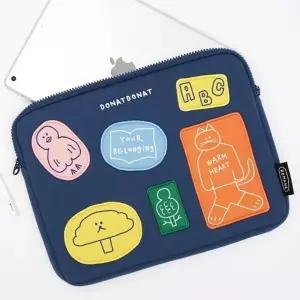 ( )11인치 베이직 패드 랩탑 파우치 도낫프렌즈 1P 케이스