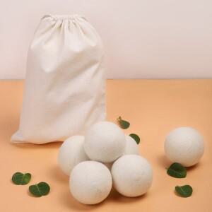 세탁 양모 건조기 공 6개 7cm 프리미엄 천연 섬유 유연제 수상 경력에 빛나는 공은 시트를 대체