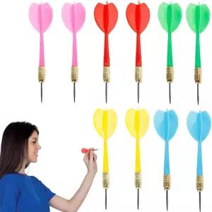 드림어그 8월 10팩 스틸 팁 다트 u2013 보드 게임용 5가지 색상블루 핑크 옐로우 그린 레드 각 색상 2가지