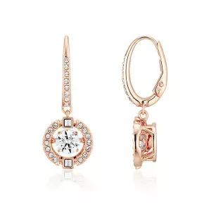 [스와로브스키] 여성 화이트 로즈골드 Sparkling Dance 드롭 귀걸이(5504753)