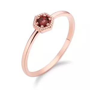 [디일공이]14K 블리스 스톤 1월 가넷 반지