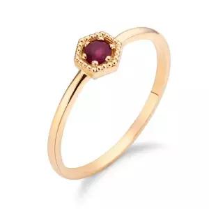 [디일공이]18K 블리스 스톤 7월 루비 반지