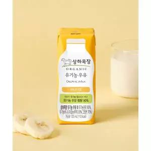 매장정품 SANGHA FARM 상하목장 유기농 멸균우유 바나나 125ml 24팩