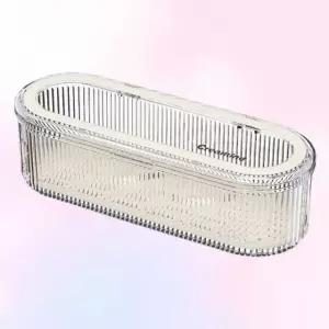 뚜껑 있는 수저통 수저정리 물빠짐 수납함 주방용품 (WFKBF05)