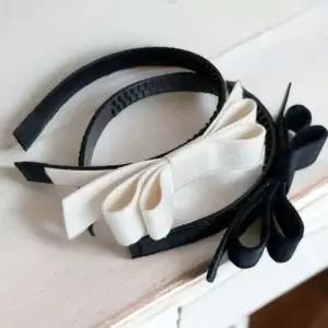 핸드메이드 더블 헤어밴드 꼬리 리본 웨이브 WF0D3B4