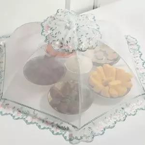 화이트 자수 원터치 밥상보 식탁보 밥상 덮개 커버 (WFFFHAO)