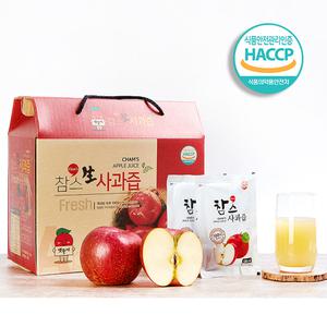 (옛뜰애) 문경참스 사과100% 사과생즙 120mlx50팩 HACCP인증 NFC저온착즙 생사과주스