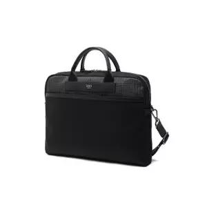 [롯데백화점]닥스 액세서리 LL[선물포장]블랙 가죽 부분 체크 서류가방 DBBA4E331