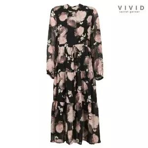 [하프클럽/비비드시크릿가너]플라워 2단 쉬폰 원피스 VS13C6101