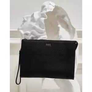 [롯데백화점]닥스 액세서리 LL[GREAT HOUSE CHECK] 블랙 체크패턴 소가죽 클러치백 DBBA4E306