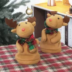 춤추는 루돌프 인형 크리스마스 소품 장식 선물 움직이는 멜로디 댄싱트리