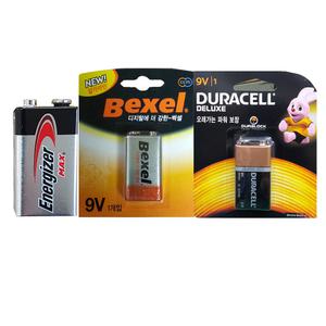 듀라셀9V알카라인건전지/에너자이저/벡셀/벌크포장하이패스