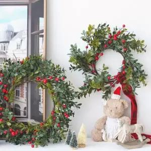 [텐바이텐]레드베리 그린 크리스마스 리스 캔들리스 (2size)