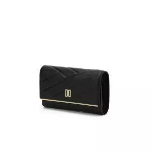 [롯데백화점]닥스 액세서리 LL[선물포장]블랙 칼라일 패턴 골드 DD로고 소가죽 중지갑 DCWA3F419