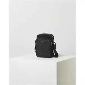 [롯데백화점]닥스 액세서리 LL[LOUIS HILL] 블랙 DD 패턴 가죽배색 나일론 미니크로스백 DBBA3F592