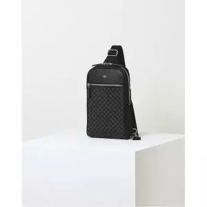 [롯데백화점]닥스 액세서리 LL선물포장[LOUIS HILL] 블랙 DD 패턴 크로스백 DBBA4E607