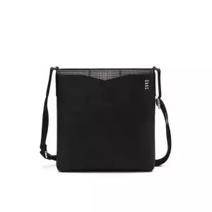 [롯데백화점]닥스 액세서리 LL선물포장[EDINBURGH] 블랙 체크배색 소가죽 크로스백DBBA4E054