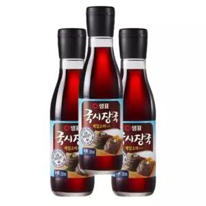 가정용 국시장국 메밀소바소스 350ml 3p 냉모밀육수 소스 샘표 우동 국물 가쓰오부시