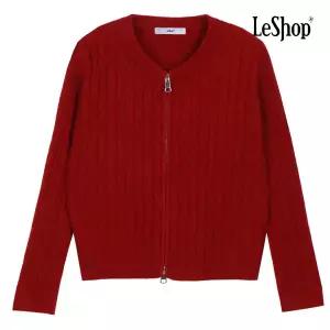 [롯데백화점]르샵 꽈배기 짜임 지퍼 투웨이 니트 가디건 (BO9KC032A)