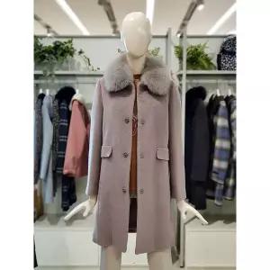 갤러리아 크로커다일레이디 폭스퍼 카라 알파카 롱 코트 CLDWCT109