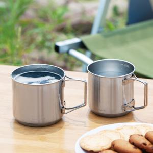 락앤락 슬로 캠핑 스텐 머그컵 2P 세트 등산컵