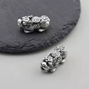 비즈팡 [SVP-08-04]순은펜던트 실버999 복 돈을 물어오는 복자비휴 18mm