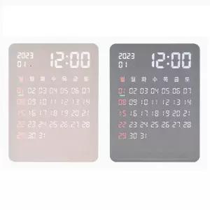 디지털 전자달력 LED시계 캘린더 사무실 거실 아트월 무타공 대형 벽시계 와이파이 날짜 무소음
