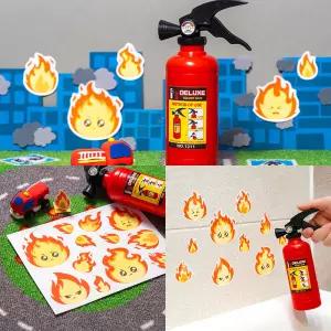 불조심 예방 세트 신기한 스티커 목욕 물놀이 용품 유아 재밌는 놀이 소방 안전 교육 어린이 화재 예방