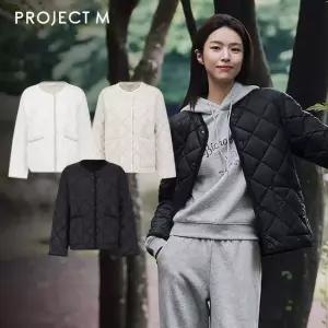 프로젝트엠 25FW 소프트 라운드넥 퀼팅 경량패딩 1종 여성용