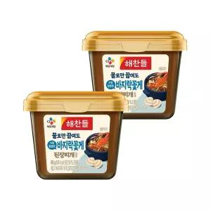 해찬들 물로만 끓여도 시원깔끔한 바지락꽃게 된장찌개 양념 450g x2개