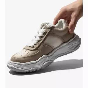 MIHARA YASUHIRO WAYNE OG솔 이펙트 캔버스 로우탑 스니커즈 (A12FW717 BROWN)