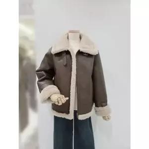 [갤러리아] [SOUP] 플렛카라 인조 무스탕 SBBMU81