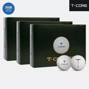 3더즌 36알 티코어 T CORE 52 저압축 고반발 비거리용 골프볼 골프공 화이트