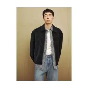 매장정품 에잇세컨즈 8SECONDS 페이크 스웨이드 블루종 블랙 42593ZLY85 464776