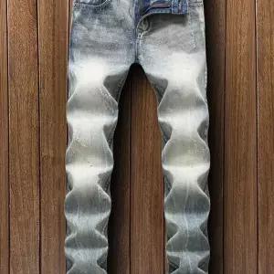 벨트증정 찢청 청바지 빅사이즈 바이크진 연청 팬츠
