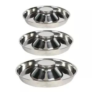 강아지 실버 반려동물 동물 스테인레스 사료 물 먹이 그릇 스틸 고양이 이