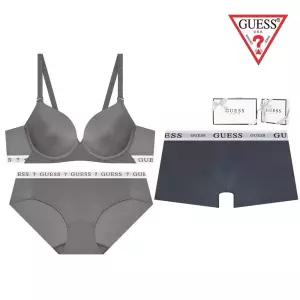 게스 언더웨어 25SS 노와이어 커플속옷세트 다크블루 GEWBR162GEWBP162GEMDR163DBU